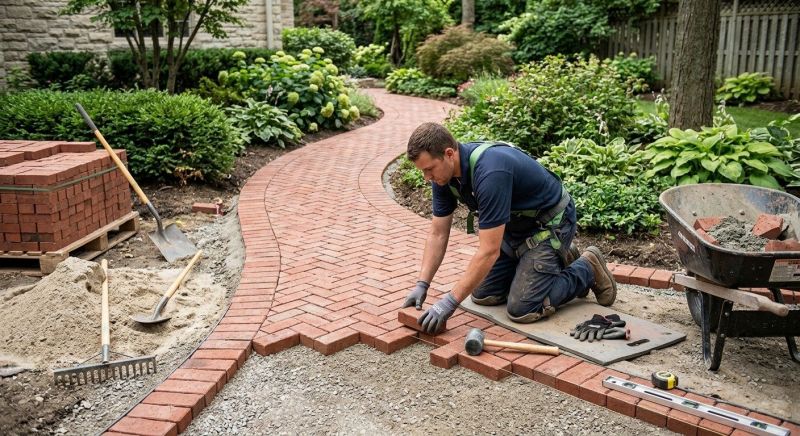 Brick Landscaping Installation in Norwalk, CT