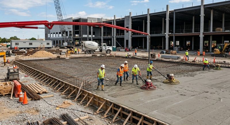 Commercial Slab Construction in Littleton, CO