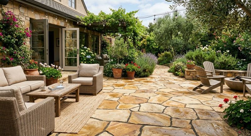 Sandstone Pavers Installation in Boston, MA