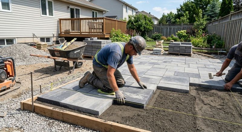 Sandstone Pavers Installation in Boston, MA