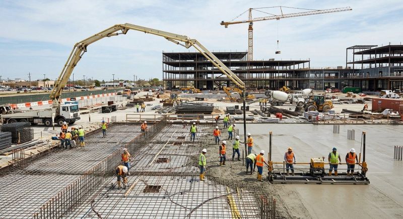 Commercial Slab Installation in West Des Moines, IA